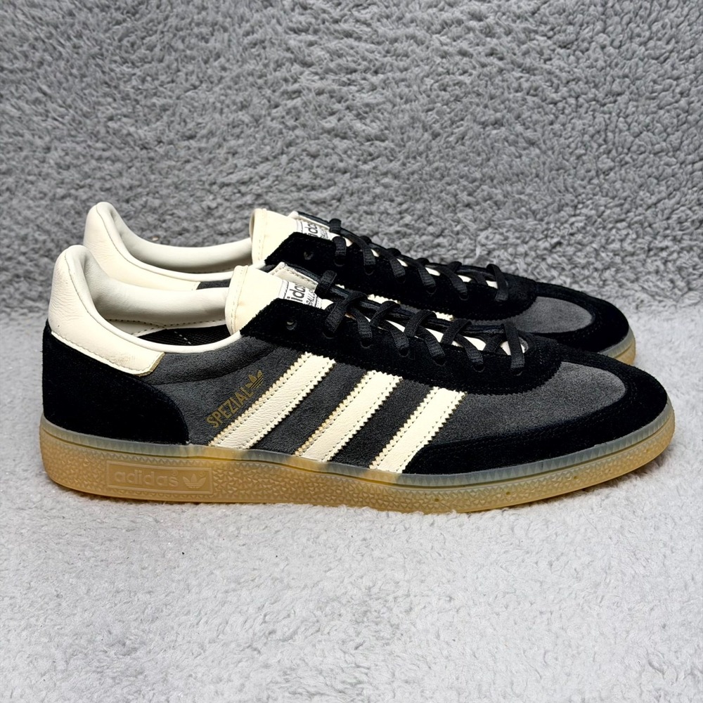 Adidas Handball Spezial Mens Size 10.5 Sneaker Shoes Carbon Off White Core Black